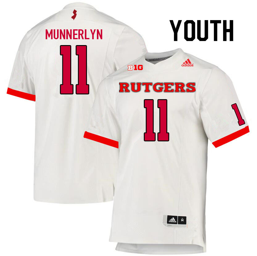 Youth #11 Don Munnerlyn Rutgers Scarlet Knights College Football Jerseys Sale-White - Click Image to Close